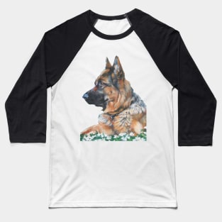 German Shepherd Fine Art Paintinglove ger Baseball T-Shirt